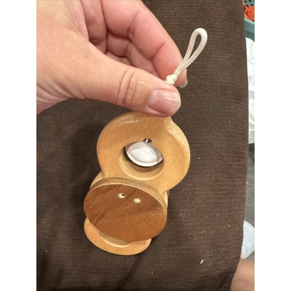 Lovevery Play Mat Gym Wooden Batting Ring Bell Toy Replacement Part Wood Hanging